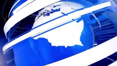 Dijital Dünya Haritası Haber Giriş Arkaplanı