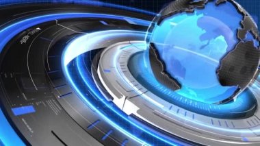 Dijital Dünya Haritası Haber Giriş Arkaplanı