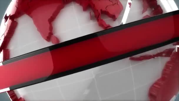 Карта Цифрового Мира Новости Интро Фон — стоковое видео
