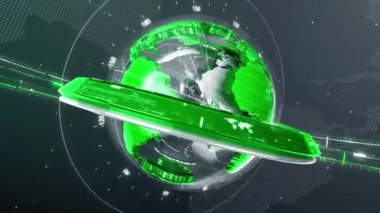 Dijital Dünya Haritası Haber Giriş Arkaplanı