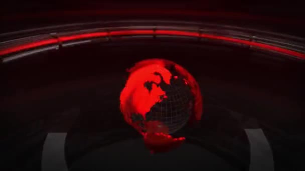 Mapa Del Mundo Digital Noticias Introducción — Vídeo de stock