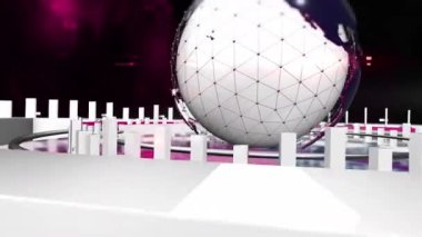 Dijital Dünya Haritası Haber Giriş Arkaplanı