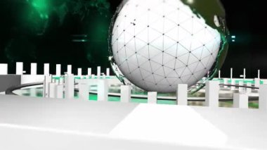Dijital Dünya Haritası Haber Giriş Arkaplanı