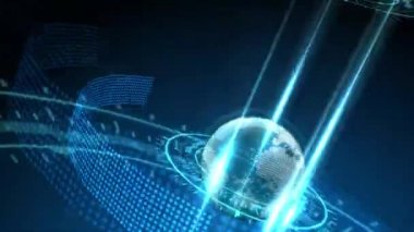 Dijital Dünya Haritası Haber Giriş Arkaplanı