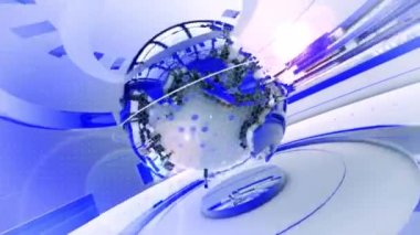 Dijital Dünya Haritası Haber Giriş Arkaplanı