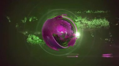 Dijital Dünya Haritası Haber Giriş Arkaplanı