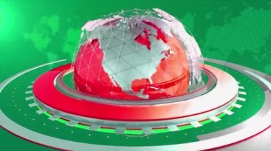 Dijital Dünya Haritası Haber Giriş Arkaplanı