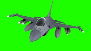 Aircraft Flying on green screen