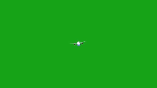 Flugzeug Fliegt Auf Green Screenflugzeug Fliegt Auf Green Screen — Stockvideo