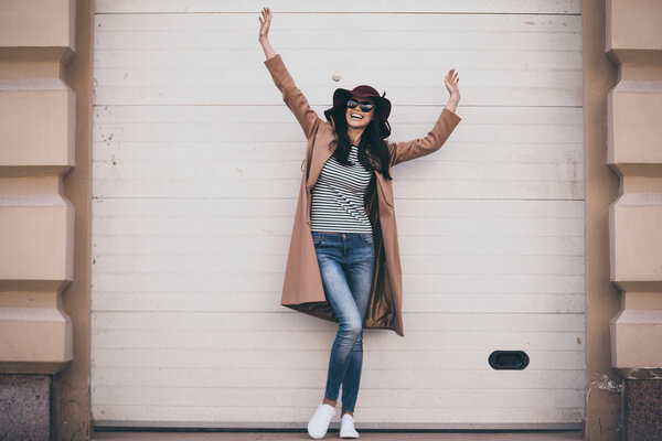 stylish woman outdoors