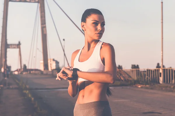 Mujer lista para correr — Foto de Stock