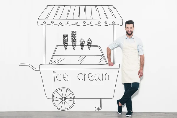 Ice cream seller — Stock Photo, Image