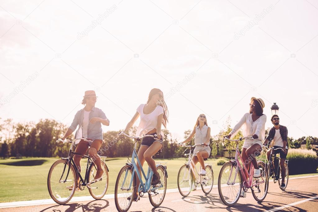  people riding bicycles 