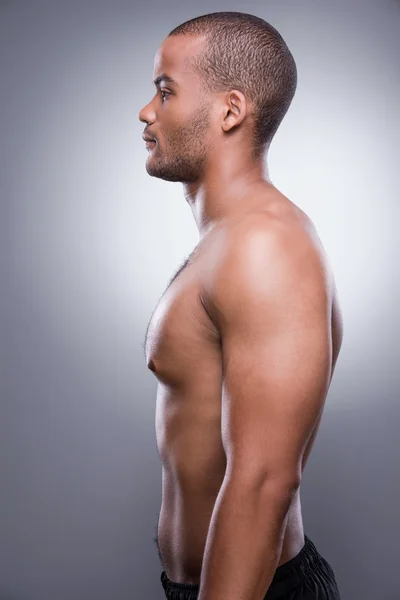 Shirtless African man — Stock Photo, Image