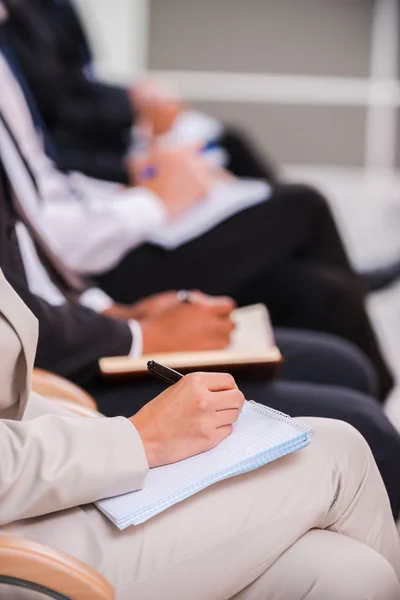 People making notes. — Stock Photo, Image