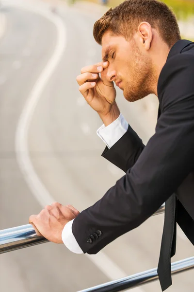 Depressed businessman — Stock Photo, Image