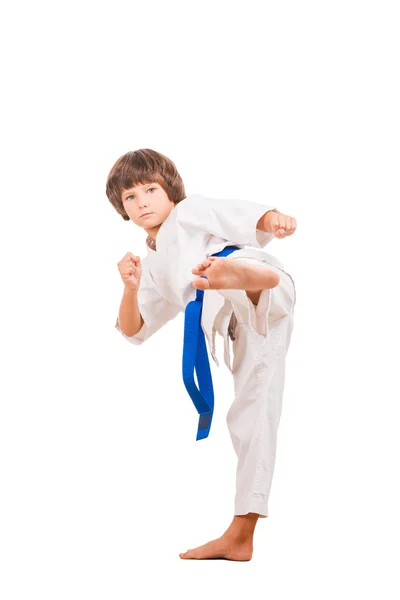 Boy doing martial arts — Stock Photo, Image