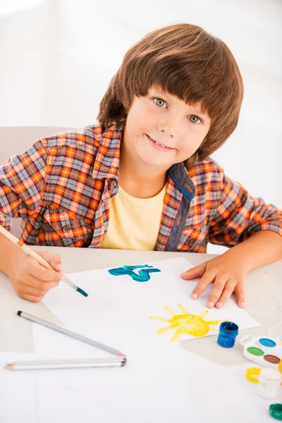 Malování boy — Stock fotografie