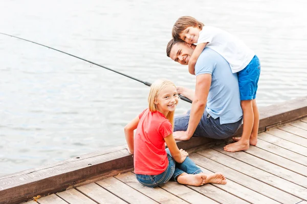 Spending time with father — Stock Photo, Image