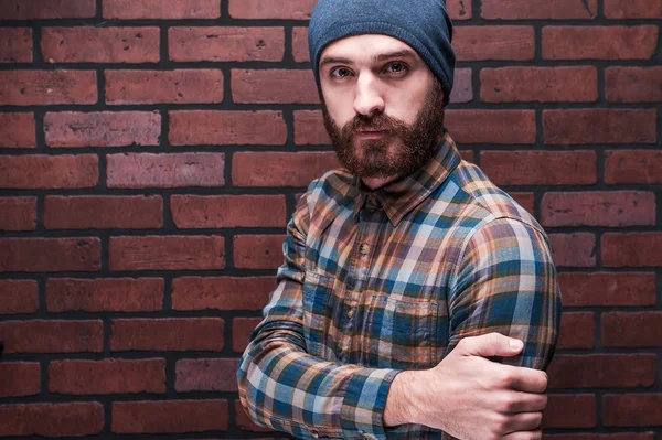 Handsome young bearded man — Stock Photo, Image