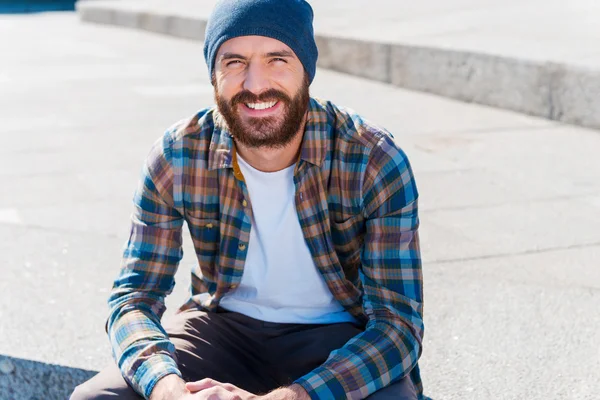 Handsome young bearded man