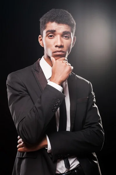 时尚的年轻黑人男子 — 图库照片