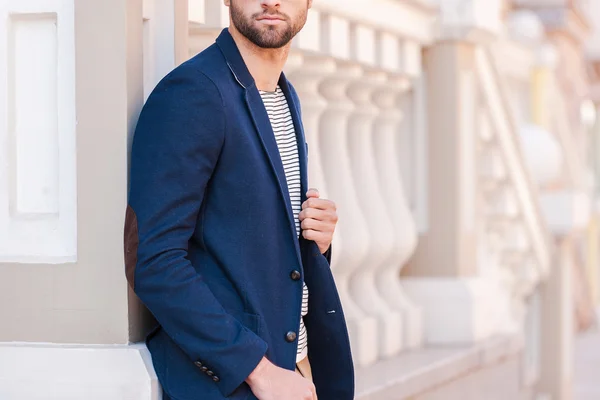 Young man in eyeglasses and smart jacket — Stock Photo, Image