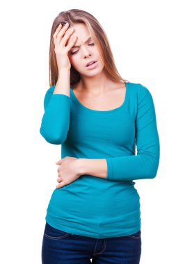 depresif genç kadın