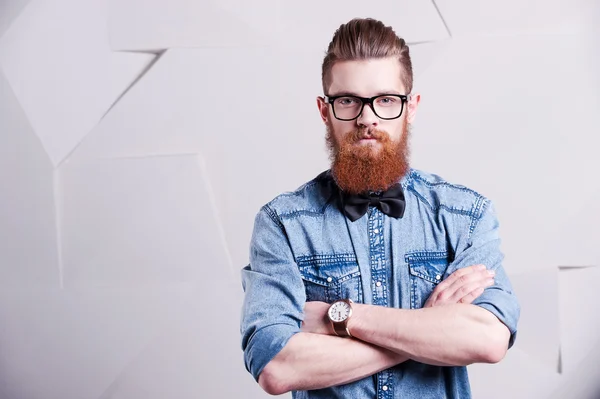 Bearded man in glasses — Stock Photo, Image