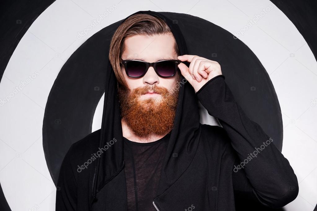Bearded man in sunglasses