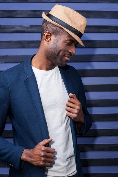 African man in funky hat — Stock Photo, Image