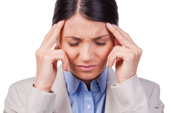 Depressed young businesswoman — Stock Photo, Image