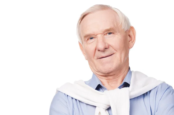 Senior man smiling — Stock Photo, Image