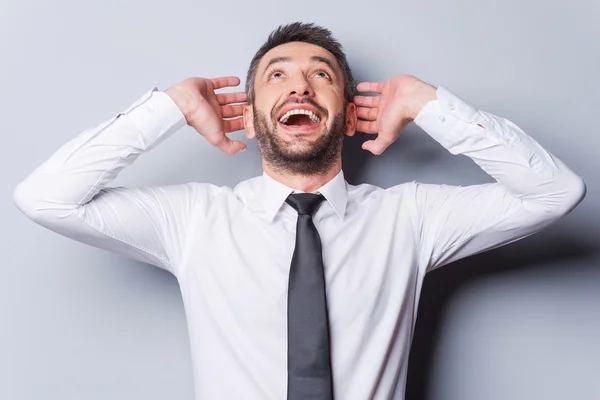 Happy mature man in shirt and tie — Stock Photo, Image