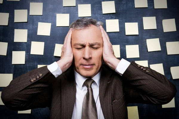 Frustrated senior man in formalwear — Stock Photo, Image