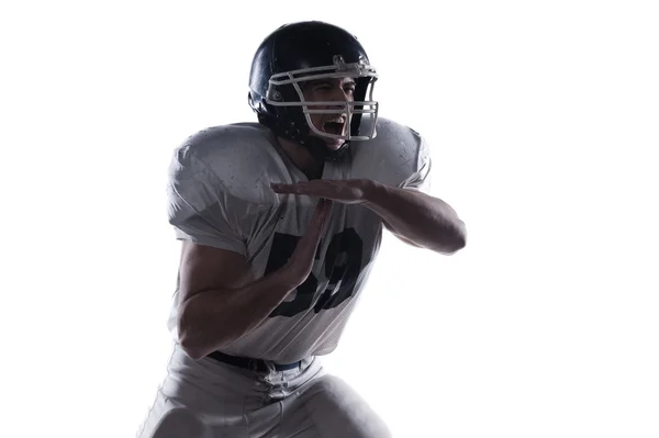 American football player screaming — Stock Photo, Image