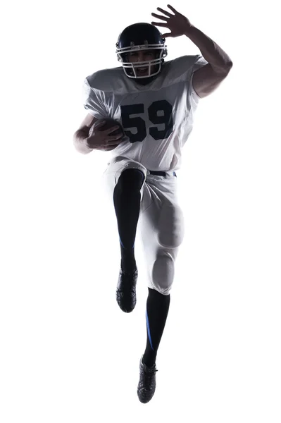 American football player holding ball — Stock Photo, Image