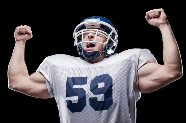 American football player screaming — Stock Photo, Image