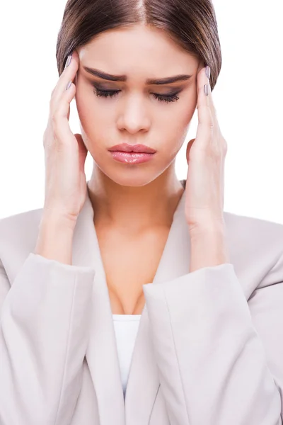 Depressed young businesswoman — Stock Photo, Image