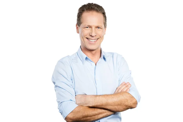 Happy young man in shirt — Stock Photo, Image