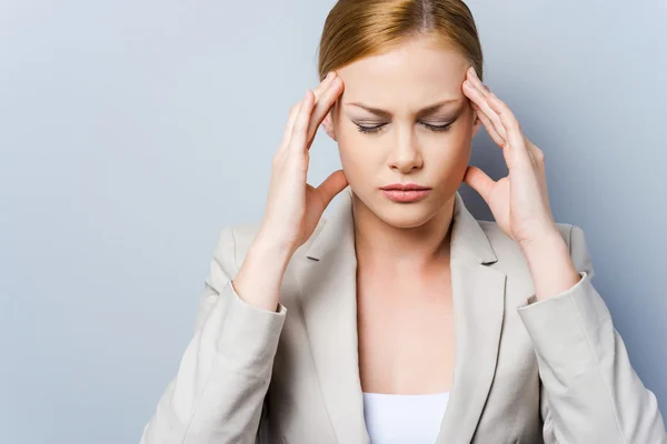 Depressed young businesswoman — Stock Photo, Image