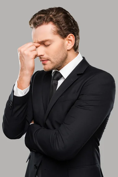 Frustrated young man in formalwear — Stock Photo, Image