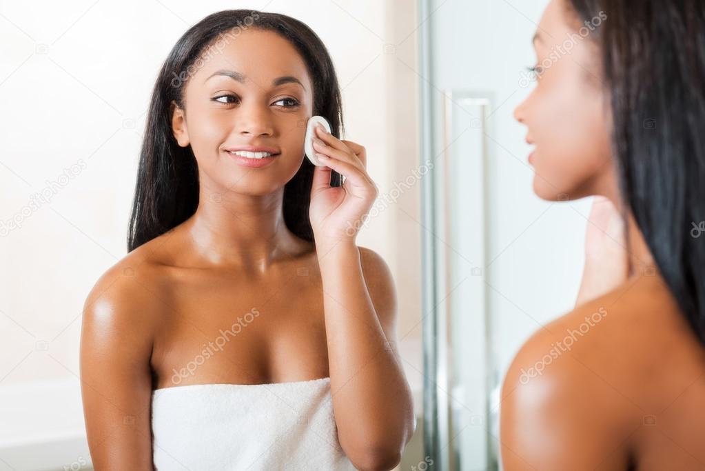 Download African Woman Cleaning Face Stock Photo Image By C Gstockstudio 68876723
