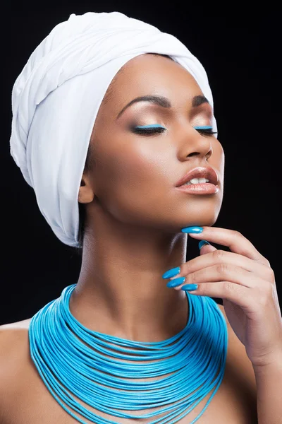 African woman wearing headscarf — Stock Photo, Image