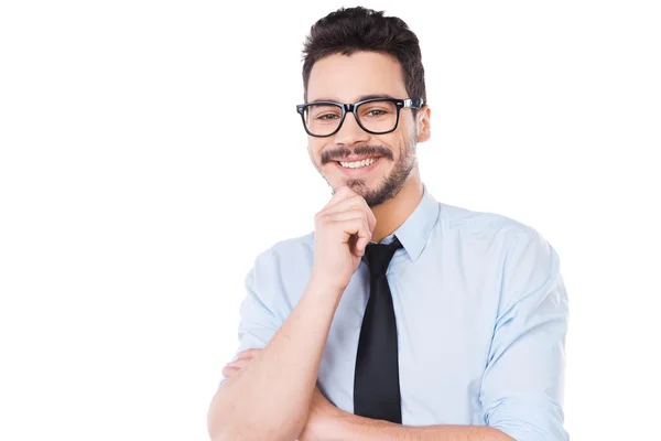 Bonito jovem de camisa e gravata — Fotografia de Stock