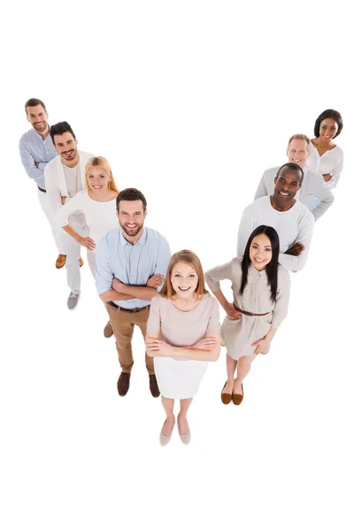 Positive diverse group of people — Stock Photo, Image