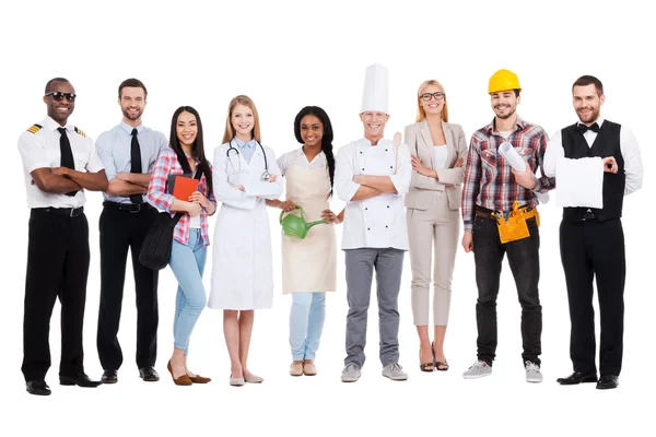 Diverse people in different occupations — Stock Photo, Image