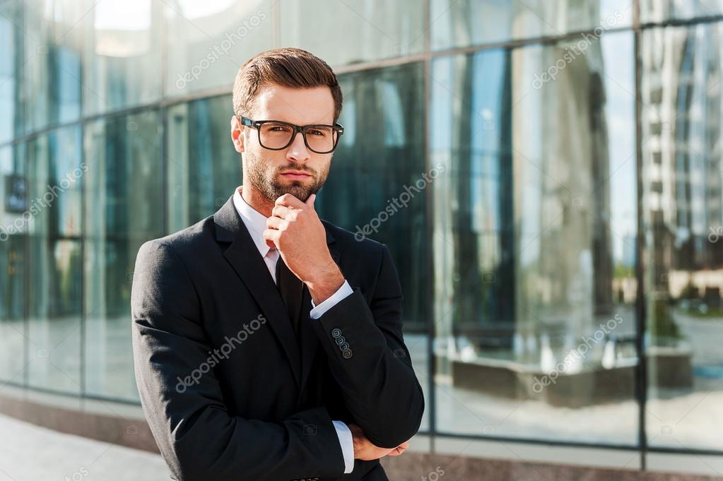 Glasses street office handsome