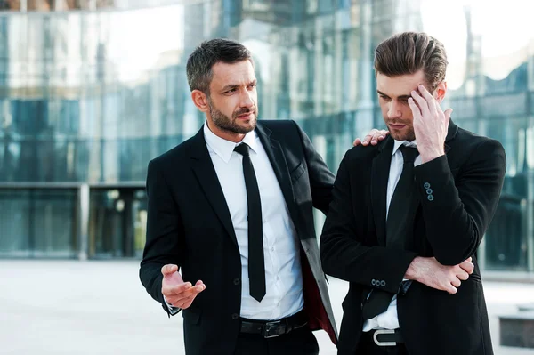 Colleagues and friends businessmen — Stock Photo, Image