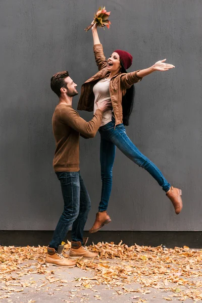 Young couple having fun together — Stock Photo, Image
